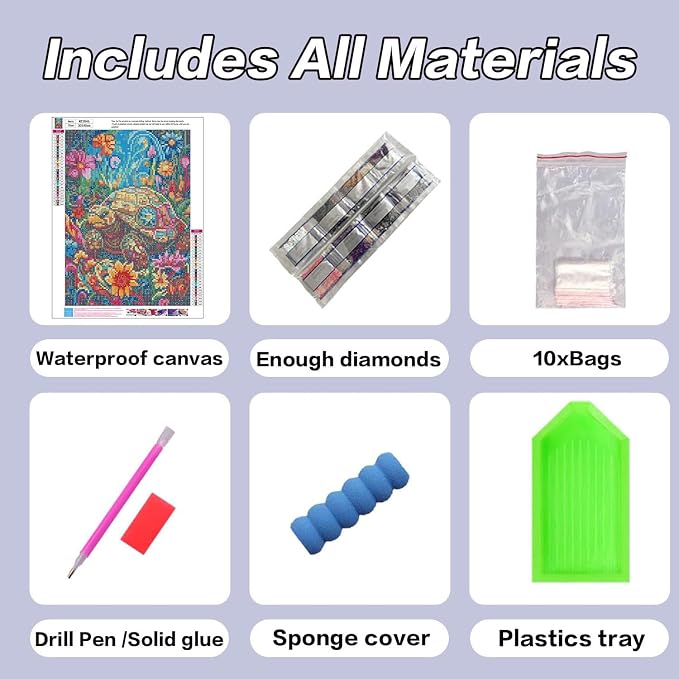 HHMATITS Sea Turtle Diamond Art Kits for Adults 12x16inch