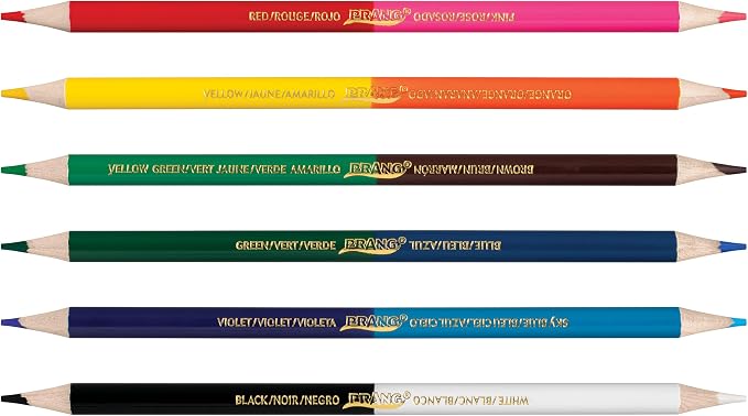Prang Duo-Colored Pencils, Assorted Colors, 6 Ct