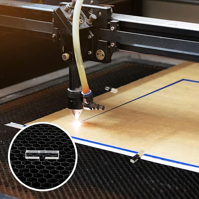 Juexica 12 Pcs Acrylic Honeycomb Pins Honeycomb Bed Pins Hold Down Pins Accessories Craft Cutting Tools Compatible with xTool D1 Laser Engraver and Cutter Machine