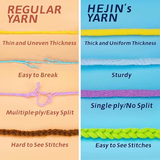 3x60g Carrot Yarn for Crocheting and Knitting;3x66m (72yds) Cotton Yarn for Beginners with Easy-to-See Stitches;Worsted-Weight Medium #4;Cotton-Nylon Blend Yarn for Beginners Crochet Kit Making