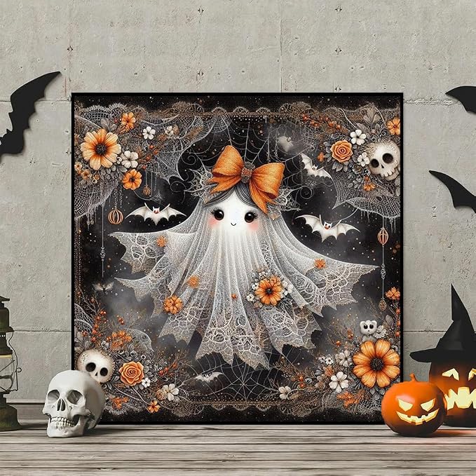 HHMATITS Halloween Diamond Art Kits for Adults 14X14IN