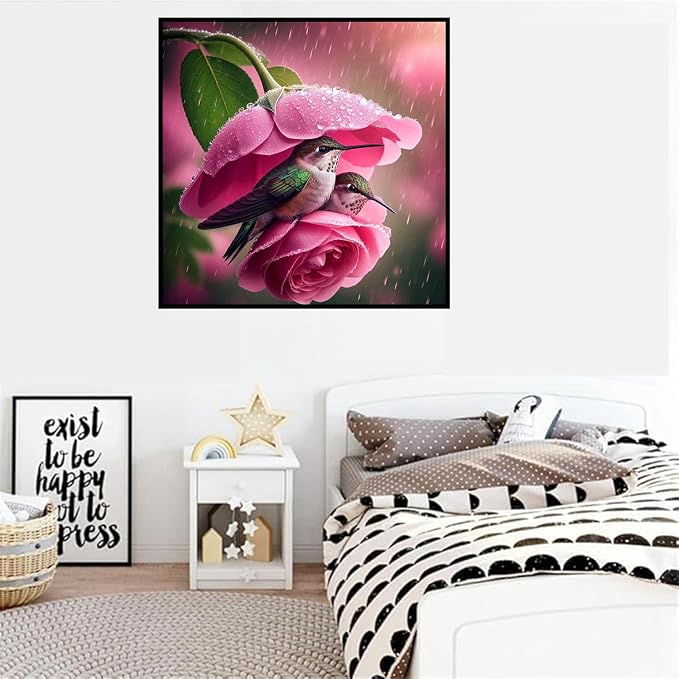 Diamond Art Kits for Adults,Hummingbird Diamond Painting,12 x 12 Inch