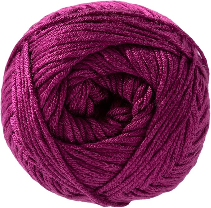 Loops & Threads Silky Soft Yarn - Yarn for Knitting, Crochet, Weaving, and Arts & Crafts - Boysenberry, Bamboo, 3.5 oz