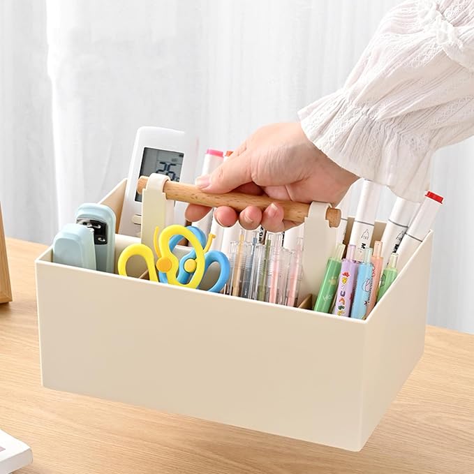 Buqoo Desk Organizer with 8 Compartments for Office Supplies