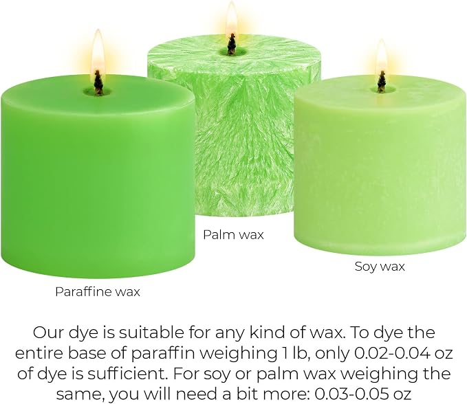 Bright Lime Candle Dye 2oz for Soy Candle Making – Wax Color Chips | Highly Concentrated Candle Wax Dyes – Candle Shop Premium Color Dye Chips for Soy Wax, Beeswax, Paraffin