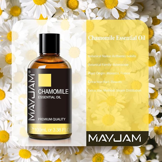MAYJAM Chamomile Essential Oil for Diffuser Soap Candle Making, 3.38FL.OZ