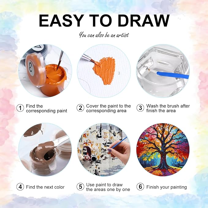 Tree of Life Paint by Numbers Kit for Adults Without Frame 16x20 IN | Tree Paint by Numbers for Adults Beginner, DIY Acrylic Painting, Stress Relief Craft Kits, Home Wall Decor Gift