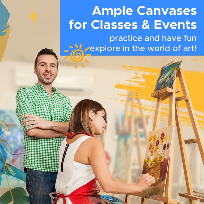 Small Canvases for Painting 5x7 inch, 48 Pack Bulk Mini Paint Canvas Boards | Blank Canvas Panels, Gesso Primed Acid-Free 100% Cotton, for Oil, Watercolor, Acrylic, Art Supplies