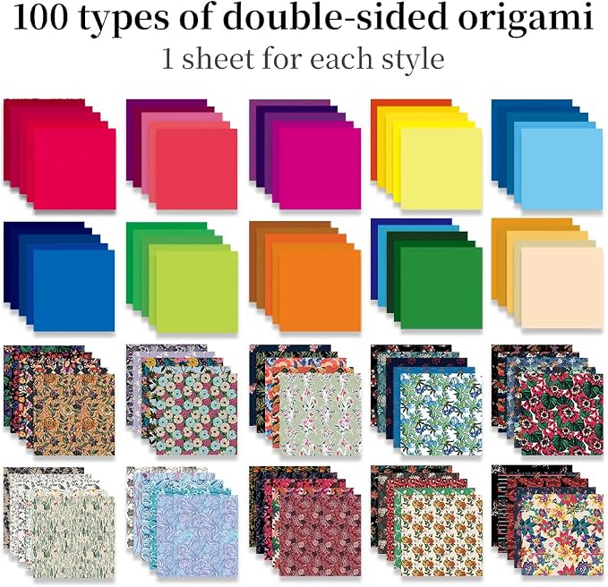 6x6" Origami Paper,100Sheets Double Sided Colored Paper,Square Craft Paper