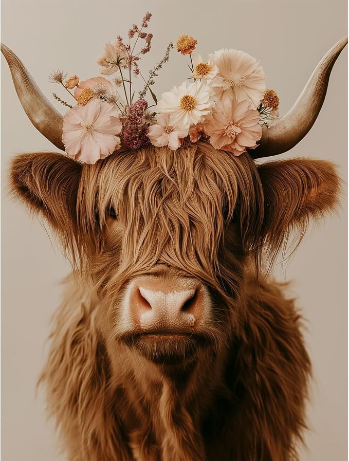 Amaieuin Diamond Art Kits for Adults Beginners Cow Diamond Painting 12x16