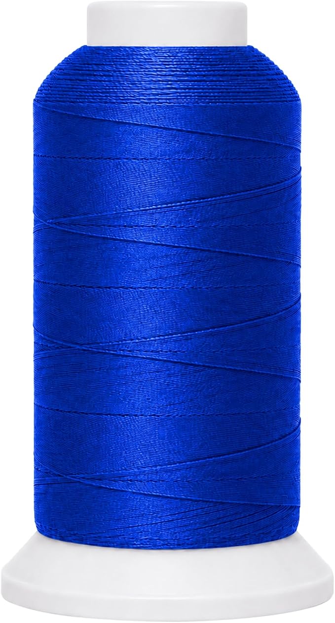 Mandala Crafts Royal Blue Tex 70 Polyester Heavy Duty Thread for Upholstery | 1500 Yds T70 UV Resistant Strong Thread for Leather Sewing, Marine, Drapery, Jeans, Hair Weaving & Extension, Outdoor