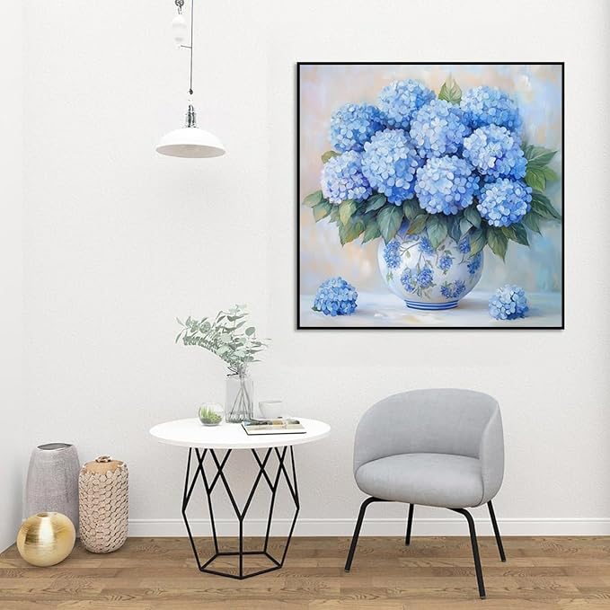 Diamond Art Kits for Adults,Hydrangea Flowers Diamond Painting Kits 12x12in