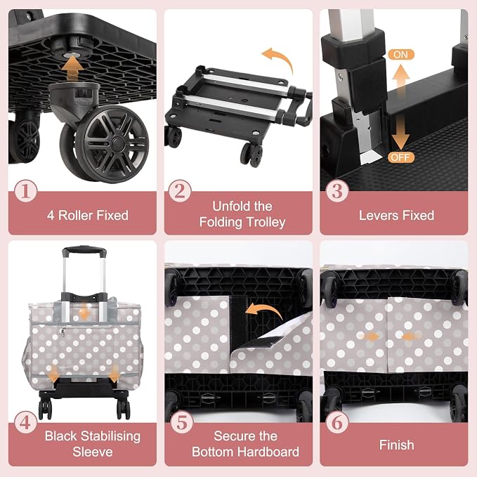 Anitor Rolling Sewing Machine Case with Wheels and Removable Bottom Padding