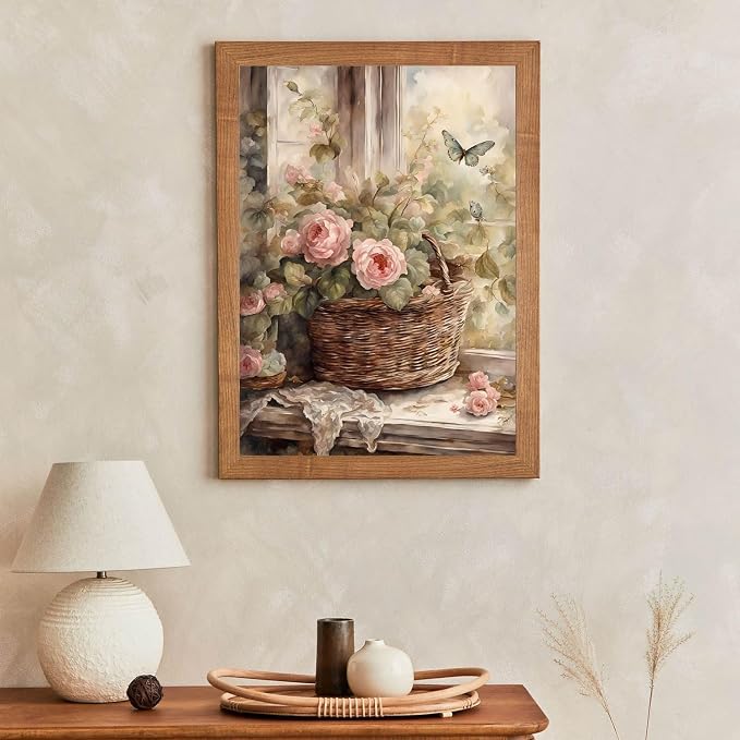 Diamond Art Kits for Adults,Vintage Flower Diamond Painting Kits 12x16in