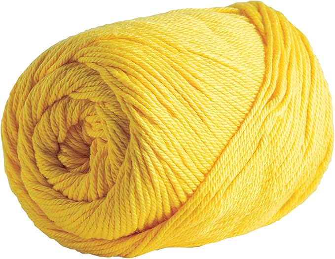 Knit Picks Dishie Yellow Worsted Weight 100% Cotton Yarn for Crocheting