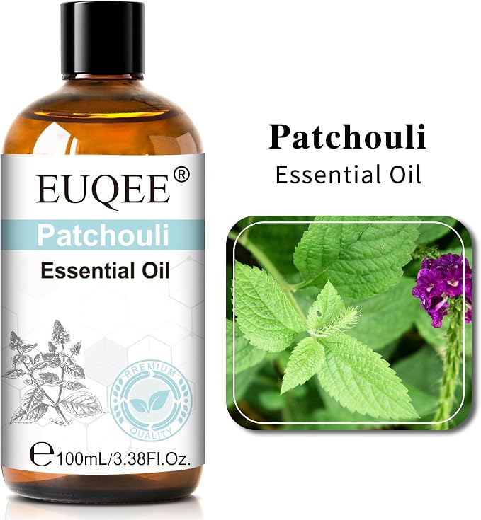 EUQEE 100ml Patchouli Essential Oil for Massage 3.38 Fl Oz