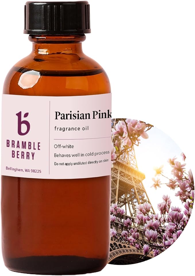 Bramble Berry Parisian Pink Soft Rose & Powder Scent for Soap Making, Candles, Lotion, Bath Bombs & Perfume | Skin Safe, Vegan, Paraben & Phthalate Free, DIY Craft Essential