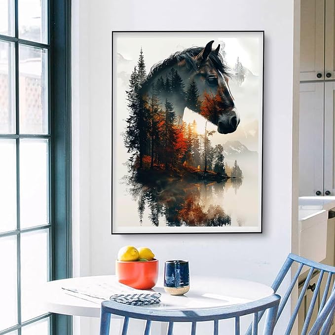 ijbnhd Horse Diamond Art Kits for Adults, 12 X 16Inch