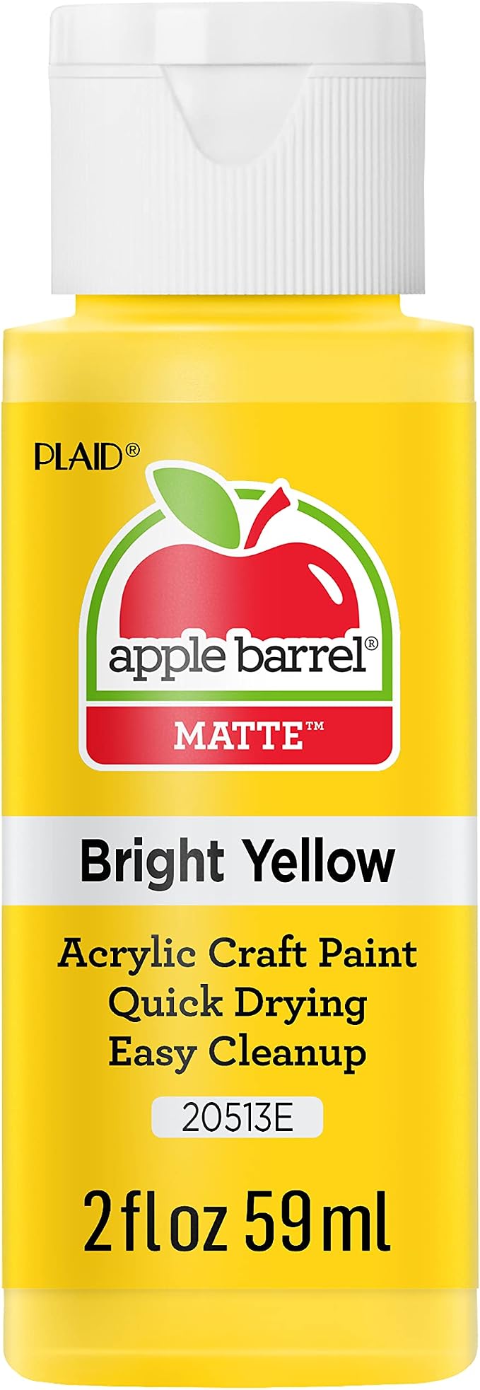 Apple Barrel Acrylic Paint in Assorted Colors (2 oz), 20513, Bright Yellow