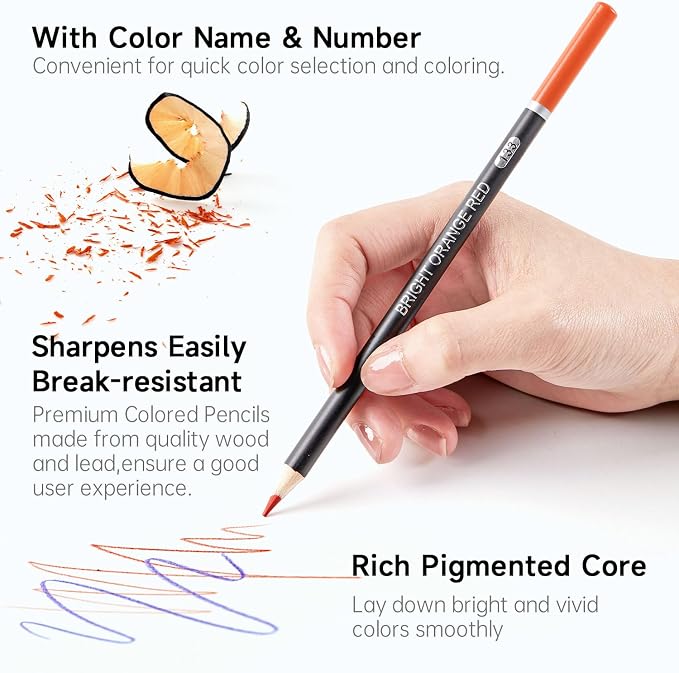 Shuttle Art 138 Colored Pencils for Adults, Soft Core Coloring Pencils Set with 1 Coloring Book,1 Sketch Pad, 4 Sharpener, 2 Pencil Extender, Perfect for Artists Kids Adults, Drawing