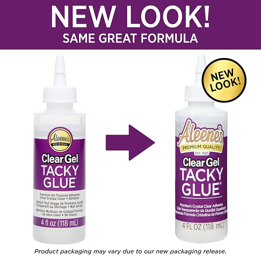 Aleene's Clear Gel Tacky Glue, Dries Clear, 4 fl oz 3-Pack