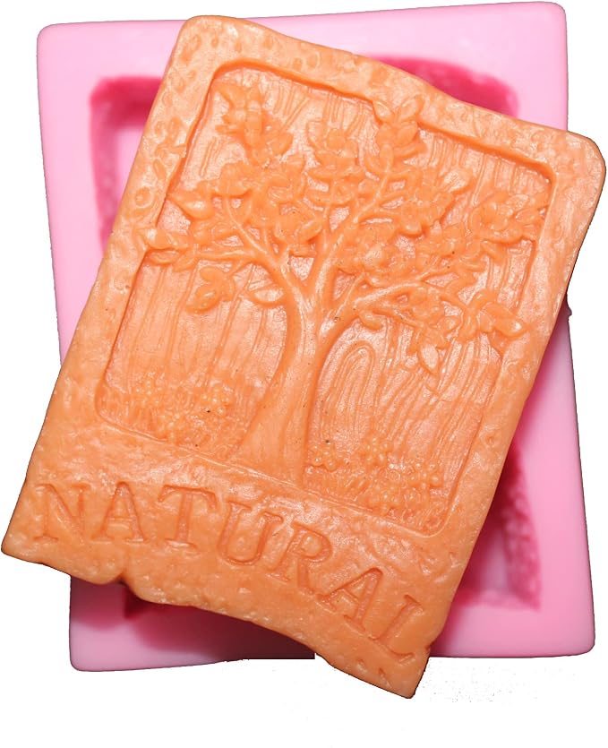 Tree Pattern Silicone Soap Mold for Natural Skincare Soap Making, DIY Skincare Products & Small Business Soap (Natural)