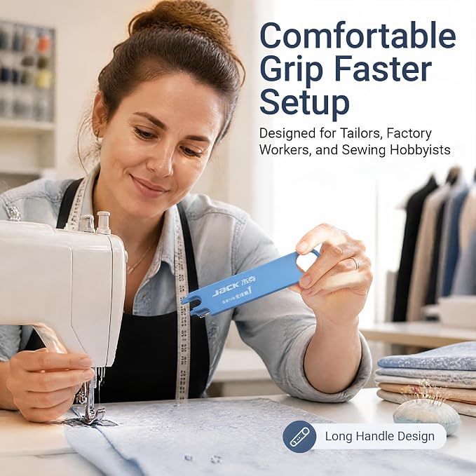 Jack Quick Needle Threader for Sewing Machine, 3-in-1 Sewing Supplies | 3-in-1 Sewing Tools Quick Threading with 2 Seam Rippers Magnetic Guide for Sewing Machine, Tailors, Designers Sewing Tools