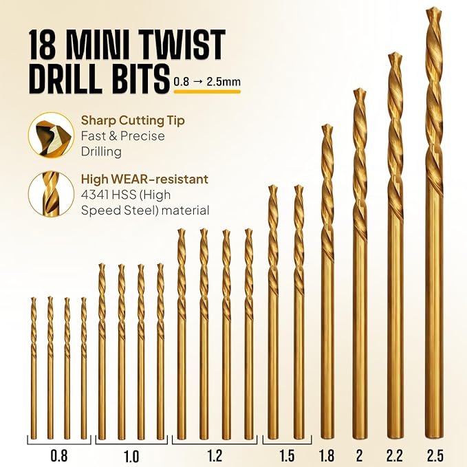 Precision Pin Vise Hand Drill Set, 28 Micro Drill Bits for Jewelry & Resin