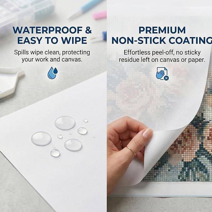 400Pcs Diamond Painting Release Paper, 3 Sizes Double-Sided Non-Stick
