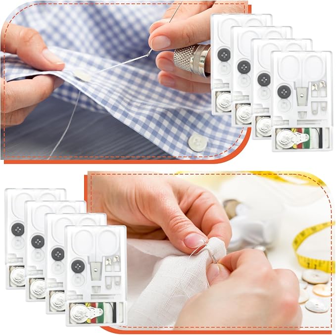 TINSKY 25 Boxes Mini Travel Sewing Kit Quick Fix Sewing Kits Bulk Basic Portable Pre Threaded Needle Emergency Repair Tool for Gifts Beginner Traveler Home Hotel