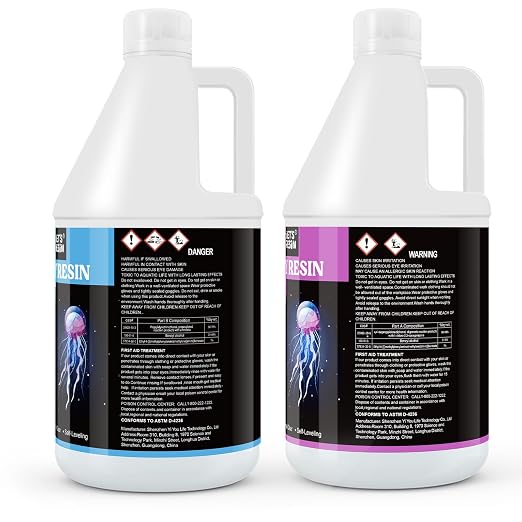 LET'S RESIN Epoxy Resin Kit,1 Gallon Bubble Free & Crystal Clear Resin | Epoxy Resin for DIY Art, Jewelry Making, Coasters, for Beginners & Pros（0.5 Gallon Resin + 0.5 Gallon Hardener）