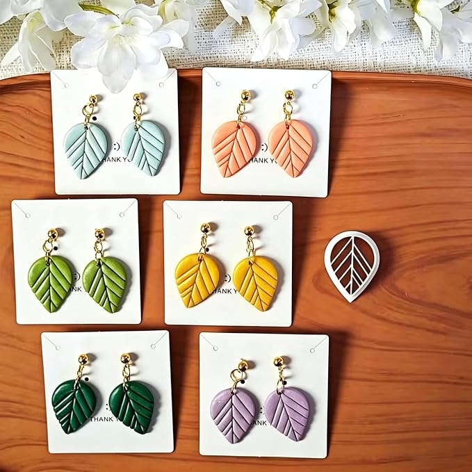 13 Pcs Floral & Leaf Polymer Clay Cutters Set - Daisy, Sunflower & Leaf Imprint Cutters for Polymer Clay Jewelry Making, Fit Summer & Valentine's Day Gift for Friends, Sisters & Wives
