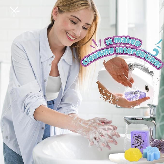 Jcoos Soap Making Kit, Soap Making Kit for Adults - Shea Butter Glycerin Melt and Pour Soap Base, Molds, Dye, Fragrances, Dried Flowers, DIY Craft for Beginners Girls Crafts