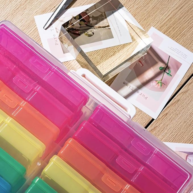novelinks Photo Storage Box and 16 Inner 4" x 6" Photo Storage Containers
