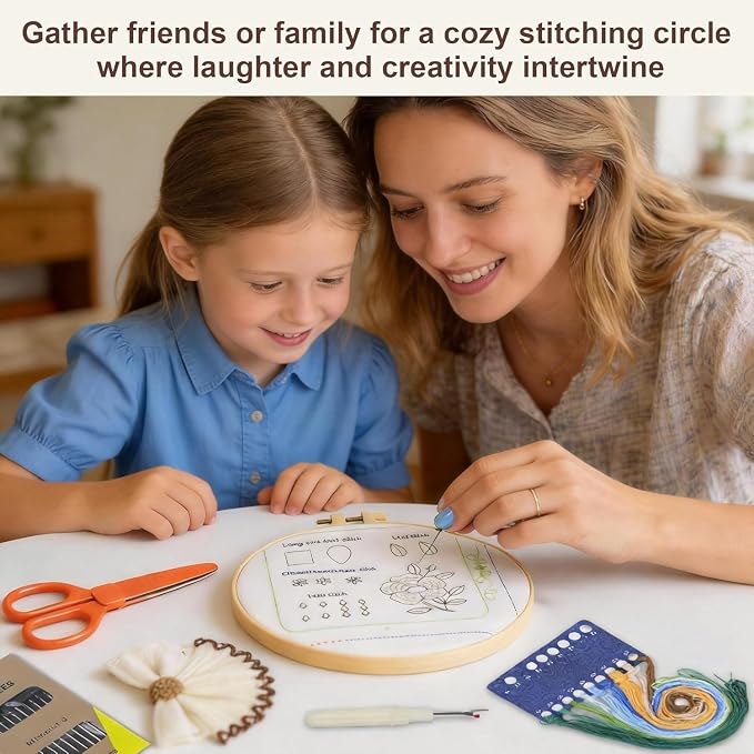 Embroidery Stitch Book Kit for Beginners & Adults ,33 Essential Stitches