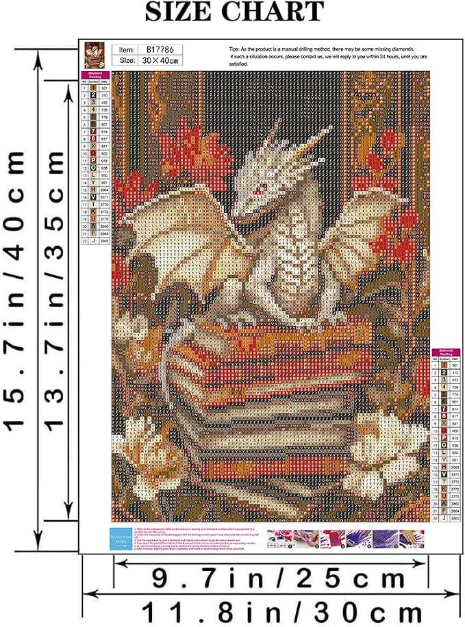 Dragon Diamond Art Kits for Adults,Diamond Painting Kits 12X16 Inch