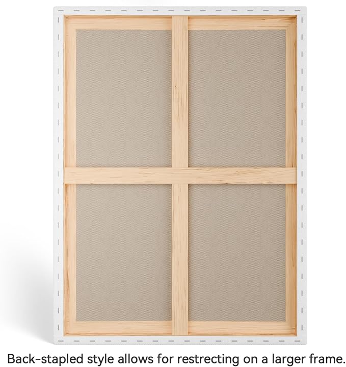 PHOENIX 30x40 Inch 2 Pack Heavy Duty Stretched Canvas - 1 3/4" Thick Extra Large Canvas for Painting - Master Series 15 Oz. Gesso Primed Cotton Archival Canvases for Professional Artists