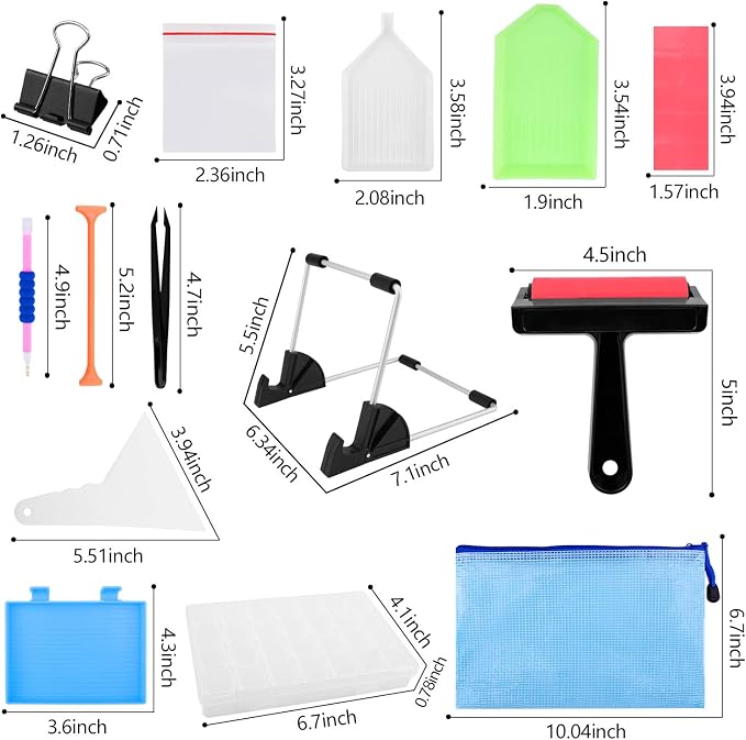 Ratukall A4 LED Light Pad for Diamond Art, USB Powered Light Board Kit | Adjustable Brightness Tracing Light Box with Diamond Painting Accessories & Tools, Includes Storage Case, Drill Pens & Stand