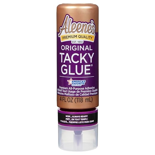 Aleene's Orignial Tacky Glue for Crafts in Always Ready Bottle, Nontoxic, Dries Clear, 4 fl oz