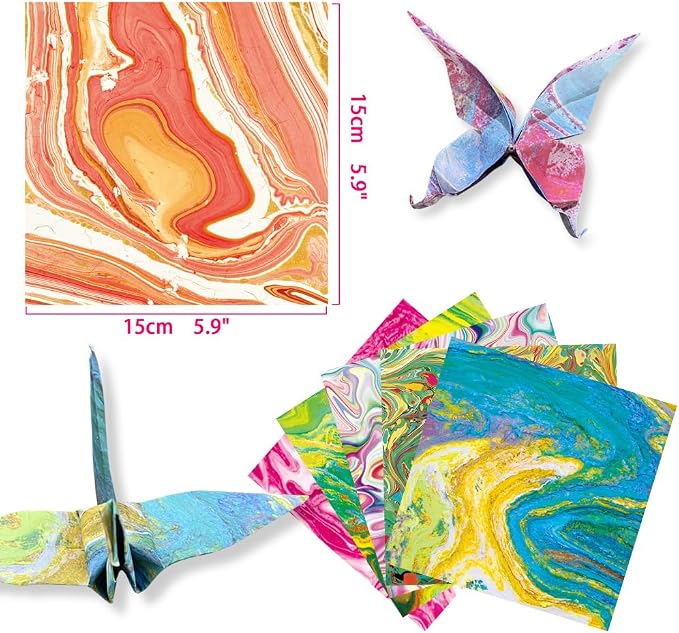 6x6" Origami Paper,50Sheets Double Sided Colored Paper,Square Craft Paper