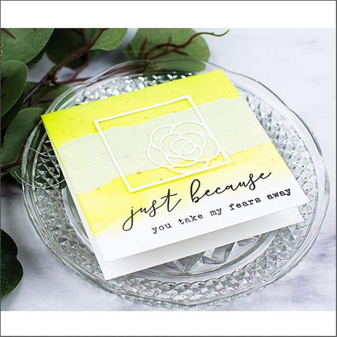 Cutting Dies 3D Background Frame Metal Stencils Scrapbooking Tools DIY Craft Carbon Steel Embossing Template for Paper Card Making Album Arts Supplies (Frame E-Flower Photo 10.2x10.2cm)