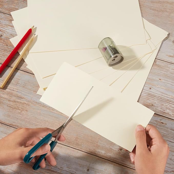 20 Sheets Blank Cream Thick Paper Cardstock, 8.5x11 inches