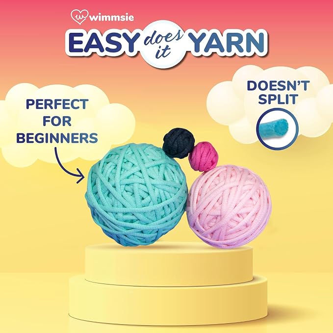 Wimmsie Crochet Animal Kit for Beginners - Easy Granny Square Crochet Kit for Beginners Kids & Adults - Cute Amigurumi Heart Bunny Keychain & Mini Heart Purse - Step by Step Video Tutorials
