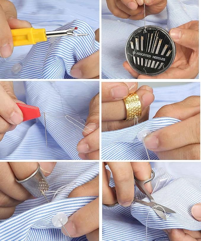 Cebelo Large Sewing Kit for Adults: 2-Year Supply for Home Mending (Brown) | 232 Pcs Sewing Supplies for Hand Mending Clothes Emergency Repair for Home Travel Dorm - Gifts for Mom Grandma Women Beginner
