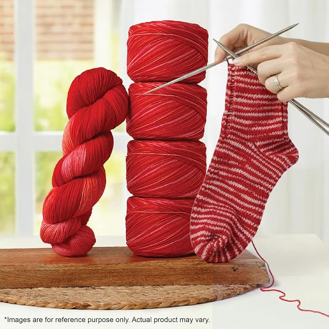 KnitPro Symfonie Fingering Weight Merino Wool Yarn 100g, Berry Bowl
