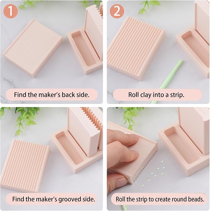 Mini Polymer Clay Bead Maker（2&2.5&3mm）, Clay Beads Roller Bead Shaping Tool Clay Molds for Jewelry Making DIY Bracelet Necklace Craft