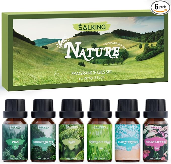 SALKING Nature Fragrance Oils, Essential Oils Set for Diffuser for Home