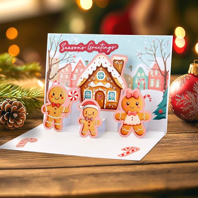 Katy Sue Santa & Friends Pop Up Christmas Card Making Kit. Makes Eight 5 x 7 Inch Christmas Cards. Kit Contains Cards, Pop Up Inserts, Envelopes, Instructions & Embellishments.