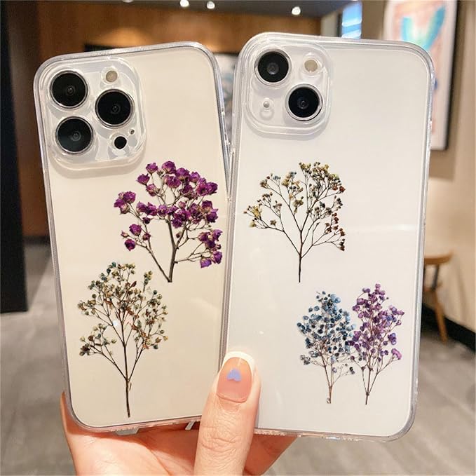 50PCS Transparent Vintage Star-Shaped Bouquet Stickers Clear Botanical Pressed Floral Stickers Pack, Aesthetic Plant Decals for Scrapbooking Journaling Laptop Water Bottle Decor(colours-F18)