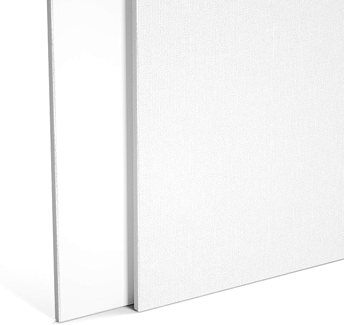 GOTIDEAL Canvases for Painting, 12x16 inch of 6 Pack, 100% Cotton | Professional Primed White Blank Flat Canvas Panels, Artist Canvas Boards for Acrylics Painting, Oil Watercolor Tempera